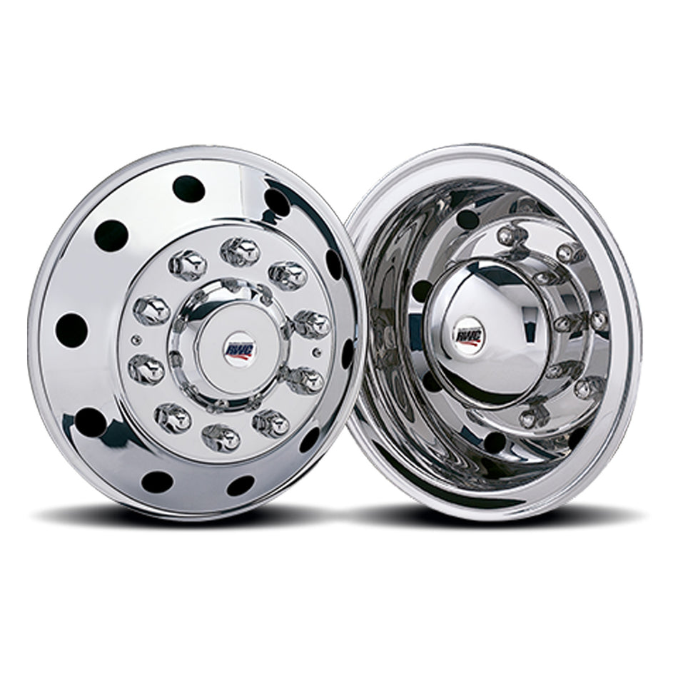 22.5" x 7.5" American Road Style Front Wheel Simulator Kit - 1.5" Stud Hub - 10 Lugs w 2 Hand Holes (Front Hook - 27403)