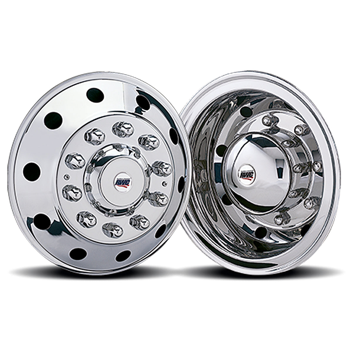 22.5" or 24.5" American Road Style Rear Wheel Simulator Kit - 33mm Hub - Rear Bridge or Wedge - Berube's Truck Accessories