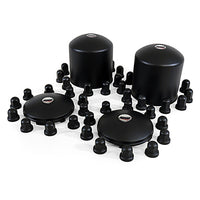 Single or Tandem Axle Stainless Steel Trim Kit & Lug Nut covers - Mirror Finish or Stealth Black - 4 or 6 Wheel Kit (w Logo)