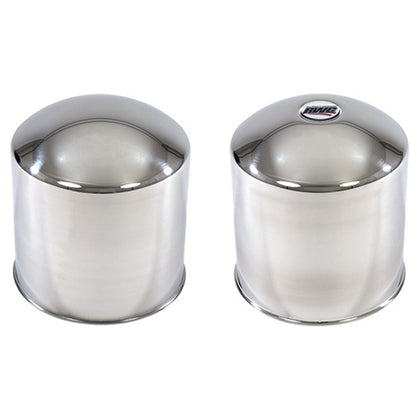 Universal Stainless Steel Rear High Hats - 6" Tall Trimmed Lip, 6.25" Drive Axle Diameter, 5.75″ Axle Depth with or without Logo