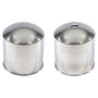 Universal Stainless Steel Rear High Hats - 6" Tall Trimmed Lip, 6.25" Drive Axle Diameter, 5.75″ Axle Depth with or without Logo