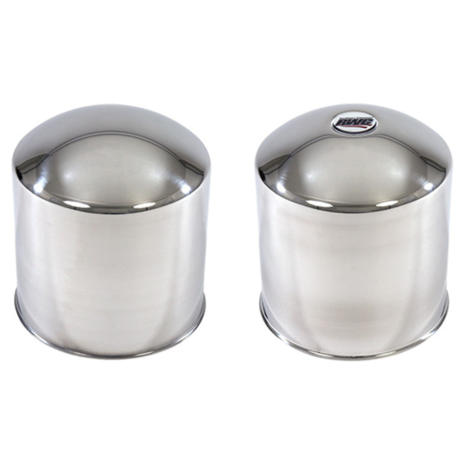 Universal Stainless Steel Rear High Hats - 6" Tall Trimmed Lip, 6.25" Drive Axle Diameter, 5.75″ Axle Depth with or without Logo