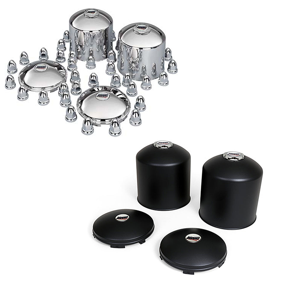 Single or Tandem Axle Stainless Steel or Stealth Black 33mm, 9.785" Tall, 19.5" International CV Series Trim Kit - Solid Center