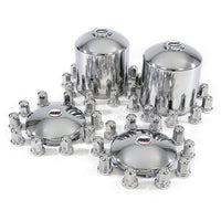 Solid or Open Center 9.75" Tall 33mm Stainless Steel Trim Kits for International CV Trucks