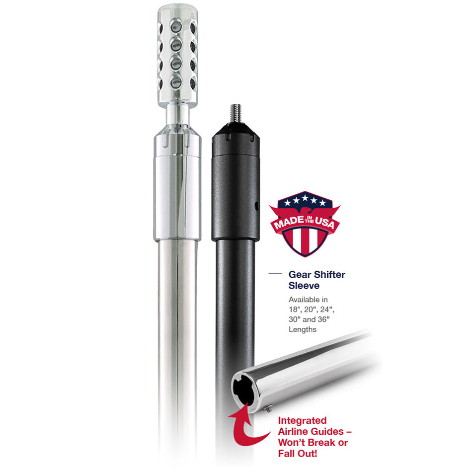 Gear Shifter Sleeve - Stainless Steel or Stealth Black (Various Lengths)