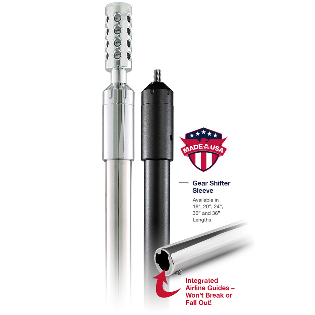 Gear Shifter Sleeve - Stainless Steel or Stealth Black (Various Lengths)