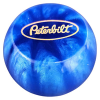 Twisted Shifterz - FlatTop Peterbilt Logo Branded Pearl Gray Shift Knob