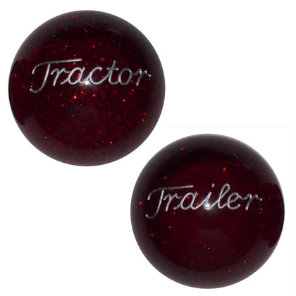 Twisted Shifterz - Red Glitter Tractor or Trailer Brake Knobs