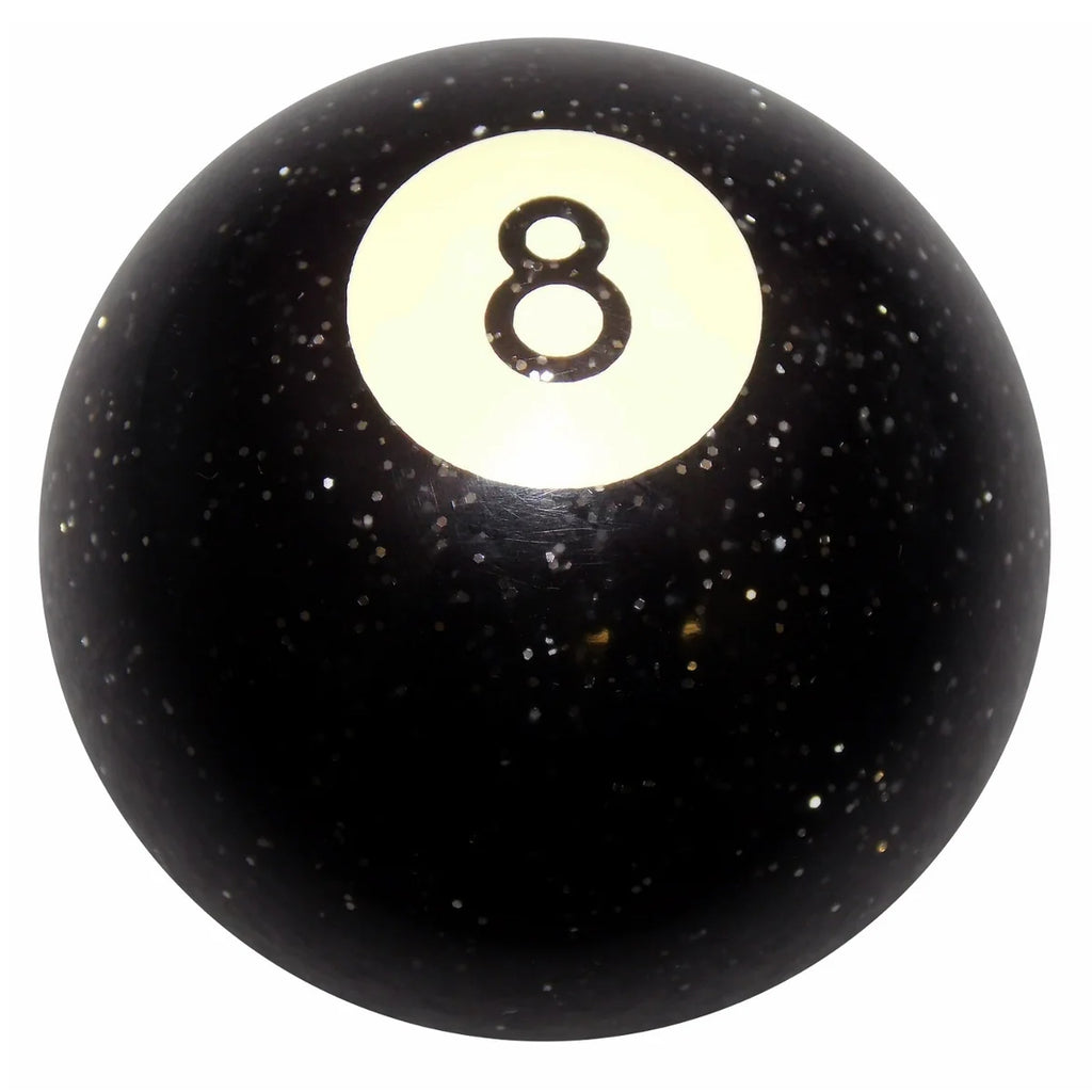 Twisted Shifterz - #8 Glitter Billiard Ball Shift Knob (Transparent Black or Clear)