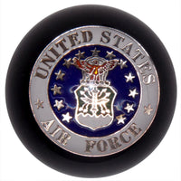 Twisted Shifterz - U.S. Armed Forces Insignias on Round Black Shift Knob