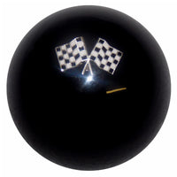 Twisted Shifterz - Checkered Flags on Black Shift Knob