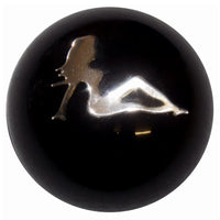 Twisted Shifterz - Chrome Lady on Round Shift Knob (Various Colors)