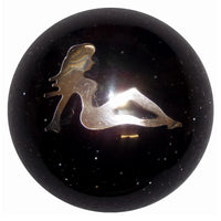 Twisted Shifterz - Chrome Lady on Round Shift Knob (Various Colors)