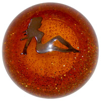 Twisted Shifterz - Chrome Lady on Round Shift Knob (Various Colors)