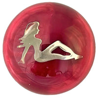 Twisted Shifterz - Chrome Lady on Round Shift Knob (Various Colors)