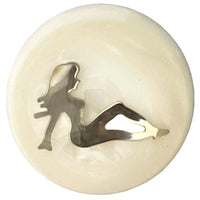 Twisted Shifterz - Chrome Lady on Round Shift Knob (Various Colors)