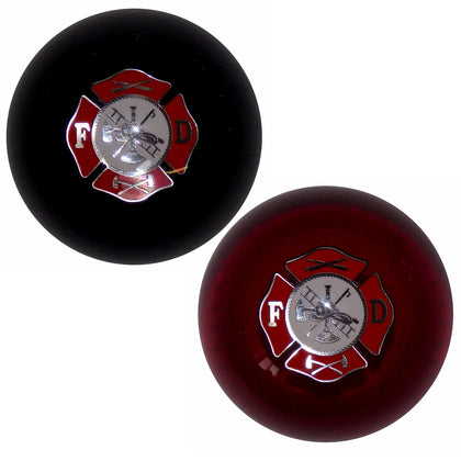 Twisted Shifterz - Fire Department Logo on Black or Clear Red Shift Knob