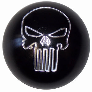 Twisted Shifterz - Punisher Skull Brushed Aluminum Shift Knob (Various Colors)