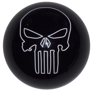 Twisted Shifterz - Punisher Skull Brushed Aluminum Shift Knob (Various Colors)
