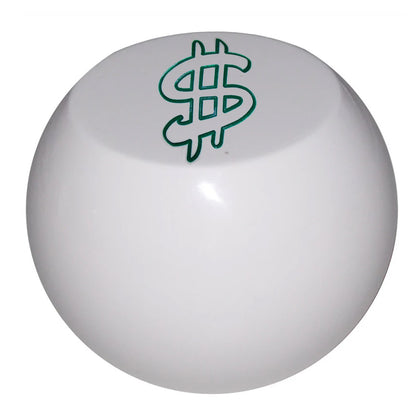 Twisted Shifterz - "Dollar Sign" White Flat Top Shift Knob