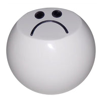 Twisted Shifterz - Sad Face White Flat Top Shift Knob