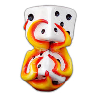 Twisted Shifterz - Flaming Dice Shift Knob (Blue, Orange or Purple)