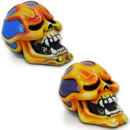Twisted Shifterz - "Sami Flame" Skull Shift Knob (Blue or Purple)