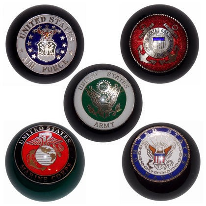 Twisted Shifterz - U.S. Military Emblem Brake Knob (Army, Air Force, Coast Guard, Marines, or Navy)