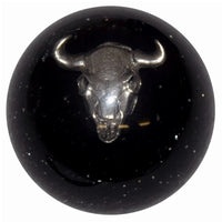 Twisted Shifterz - Chrome Cow Skull Brake Knob (Various Colors)
