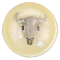 Twisted Shifterz - Chrome Cow Skull Brake Knob (Various Colors)