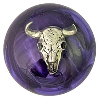 Twisted Shifterz - Chrome Cow Skull Brake Knob (Various Colors)
