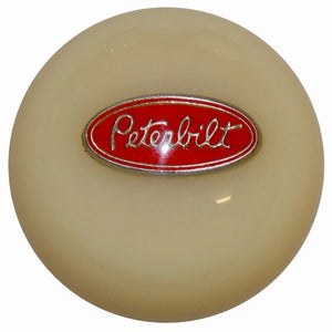 Twisted Shifterz - Peterbilt Logo Brake Knob (Ivory or White)