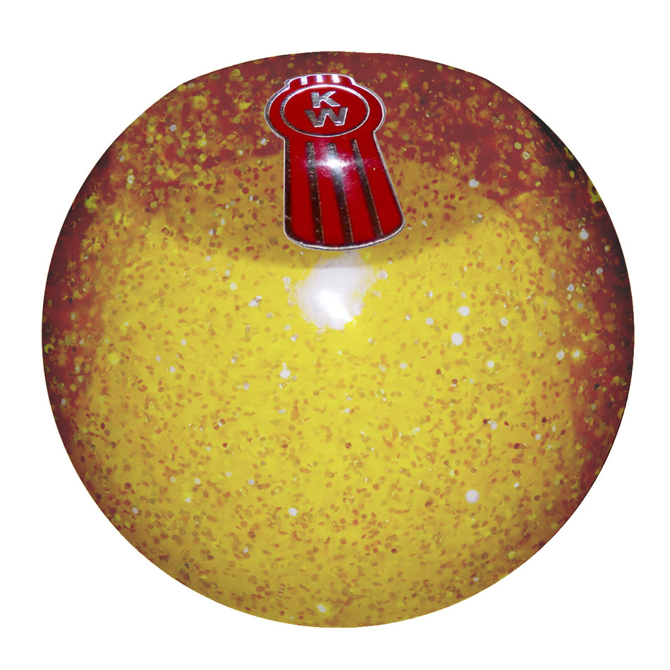 Twisted Shifterz - Glitter Style Kenworth Logo Flat Top Brake Knob (Various Colors)