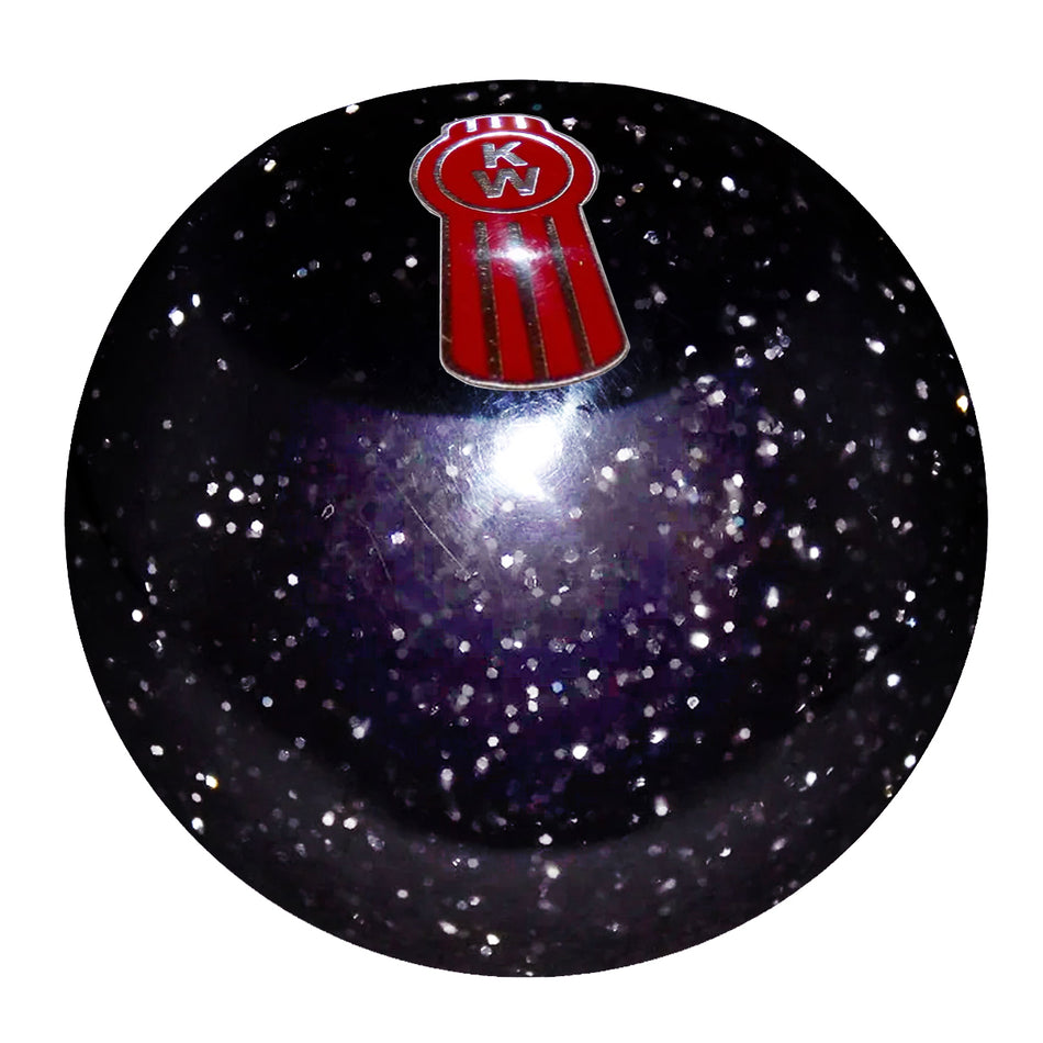 Twisted Shifterz - Glitter Style Kenworth Logo Flat Top Brake Knob (Various Colors)