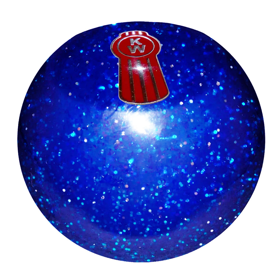 Twisted Shifterz - Glitter Style Kenworth Logo Flat Top Brake Knob (Various Colors)