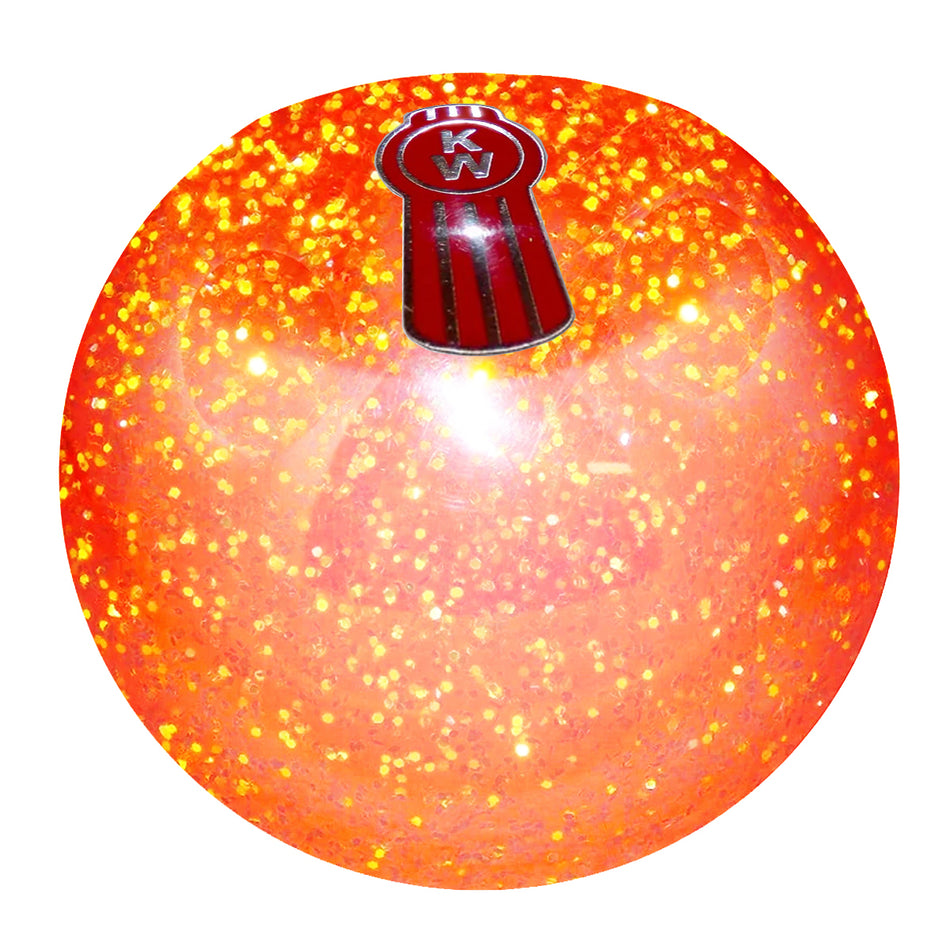 Twisted Shifterz - Glitter Style Kenworth Logo Flat Top Brake Knob (Various Colors)