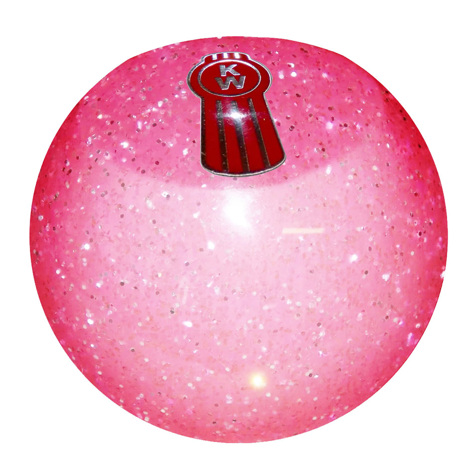 Twisted Shifterz - Glitter Style Kenworth Logo Flat Top Brake Knob (Various Colors)