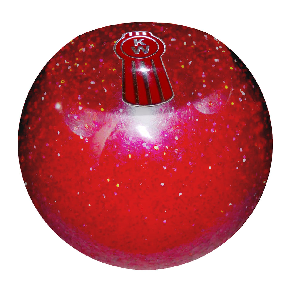 Twisted Shifterz - Glitter Style Kenworth Logo Flat Top Brake Knob (Various Colors)