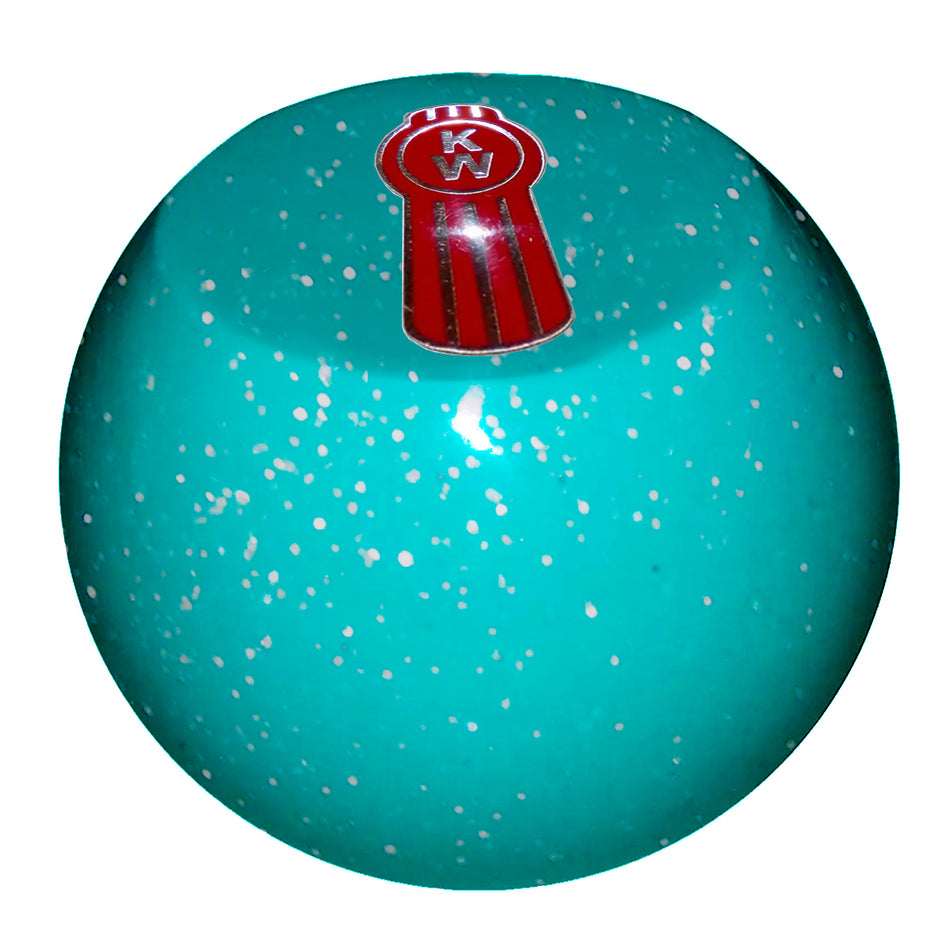 Twisted Shifterz - Glitter Style Kenworth Logo Flat Top Brake Knob (Various Colors)