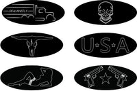RealWheel - Peterbilt Pedal Logo Plates - Various Logo Options