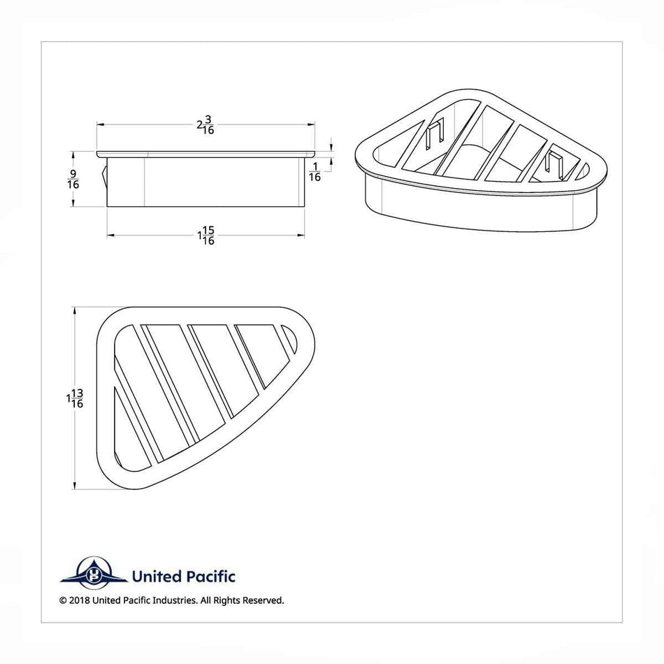 2001-2005 Peterbilt Small A/C Vent