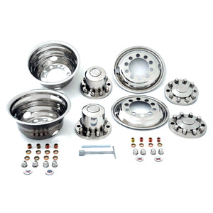 Polished Stainless Steel Wheel Simulator Set (22.5" x 7.5" x 8.25")