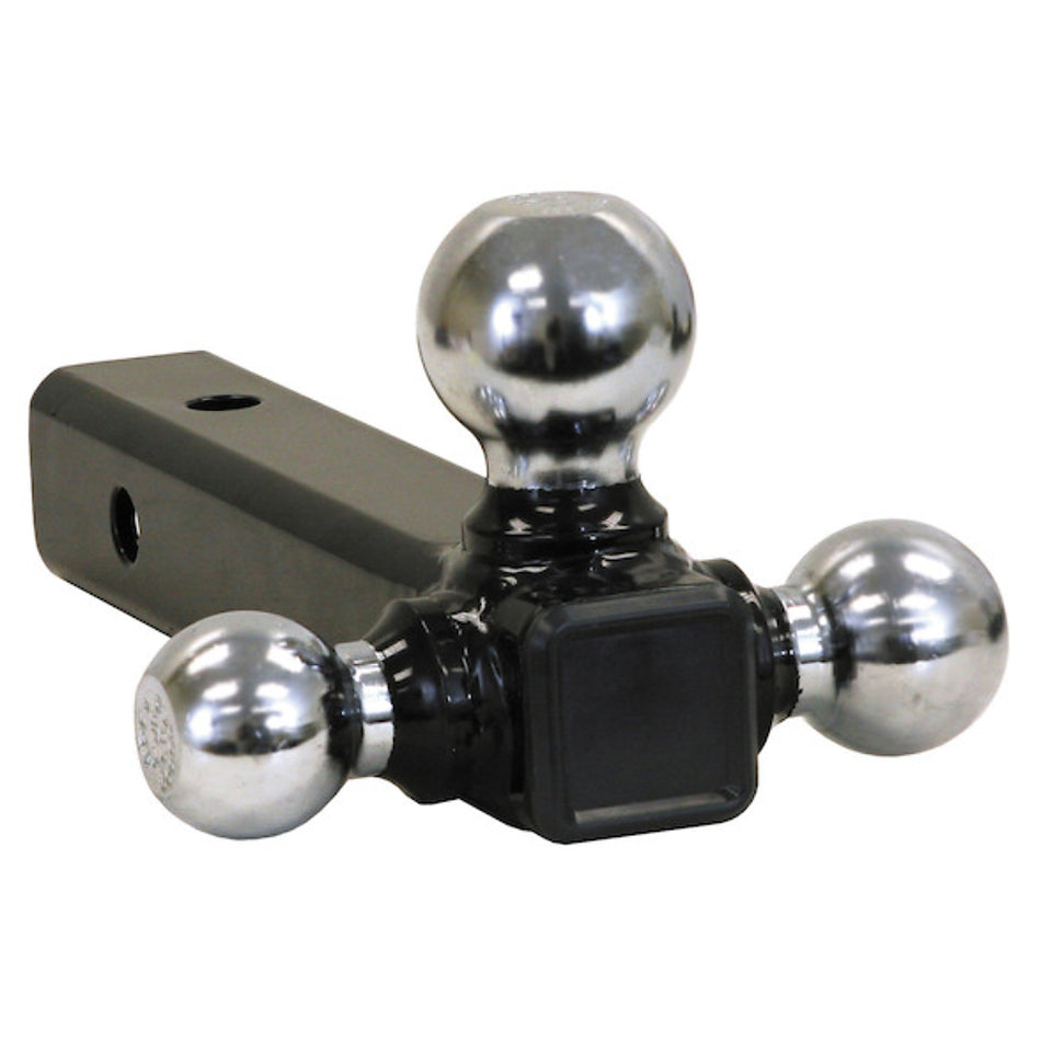 Tri-Ball Hitch w/ Chrome Towing Balls for 2 inch Hitch Receivers