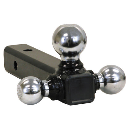 Tri-Ball Hitch w/ Chrome Towing Balls for 2 inch Hitch Receivers