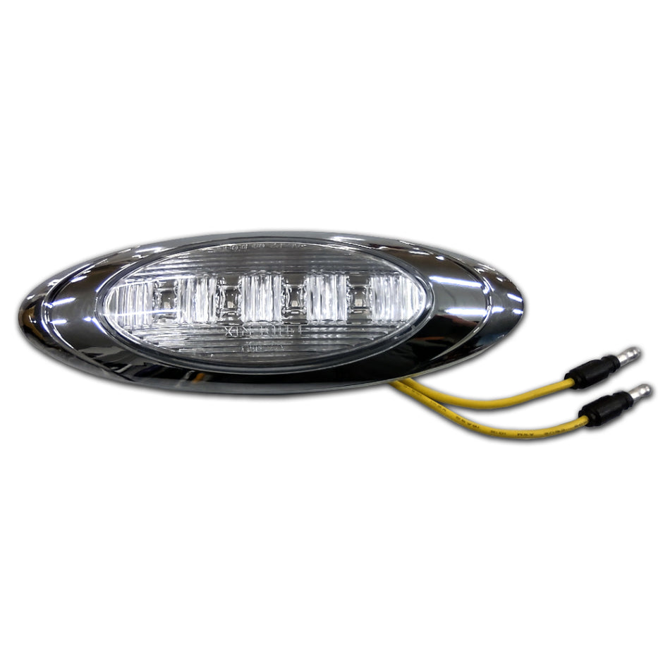 Phoenix Design P1 LED Amber/Clear Marker/Clearance Light with .180 Bullet Plugs