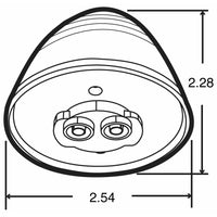 10 Series, LED, Yellow Beehive, 8 Diode, Marker / Clearance Light, P2, PL-10, 12V