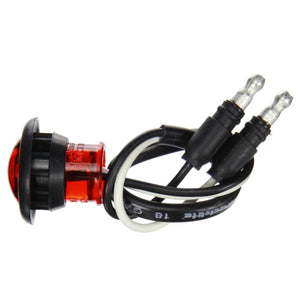 Truck-lite 33 Series LED Red Round Marker Clearance Light w Rubber Grommet Mount