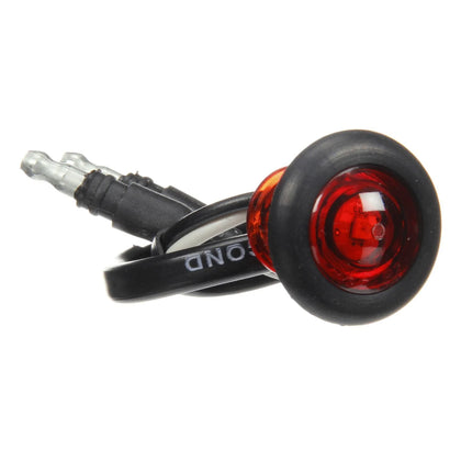 Truck-lite 33 Series LED Red Round Marker Clearance Light w Rubber Grommet Mount