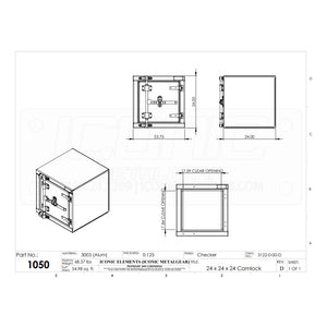 Iconic Metal Gear - 24in x 24in x 24in Toolbox with Cam-Lock Door