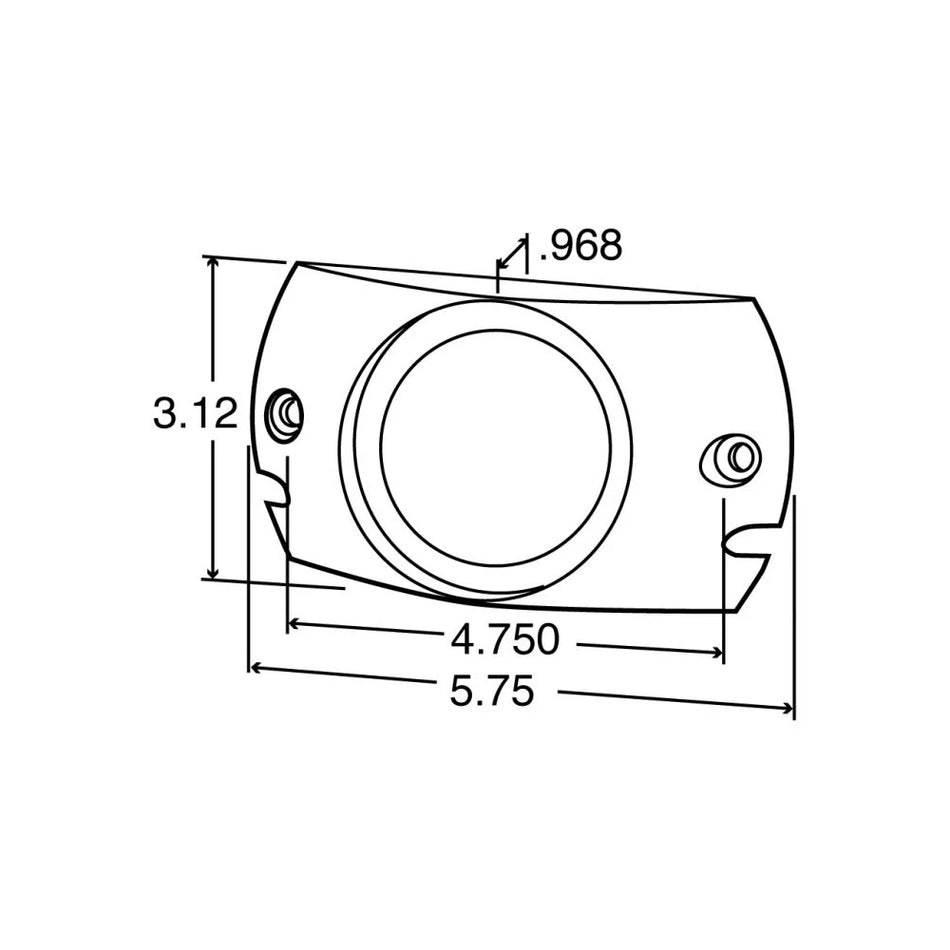 10 Series - 2 1/2" Round, Gray Polycarbonate Mounting Bracket